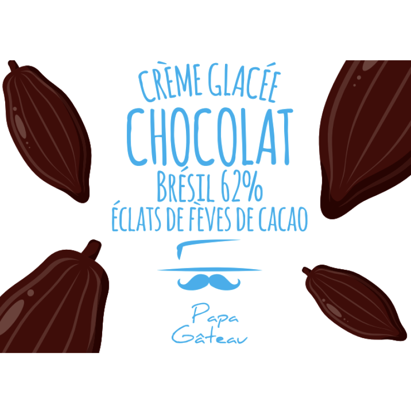 Crème glacée chocolat Brésil 62%