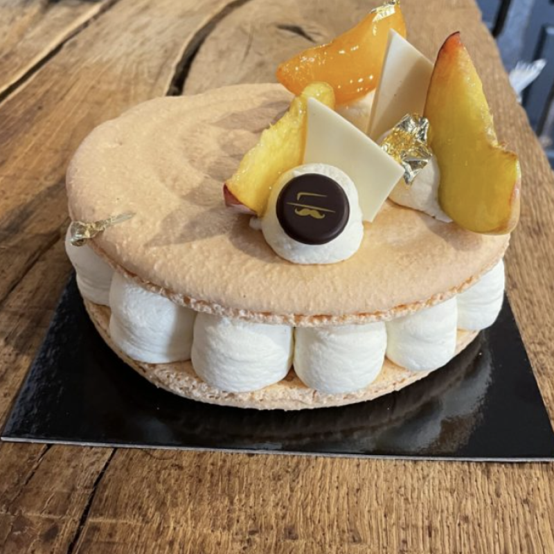 Macaron pêche-abricot